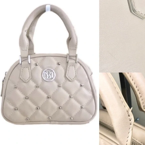 Badgley Mischka Quilted Crossbody Mini Bag with Silver-Tone Studs - Picture 1 of 16